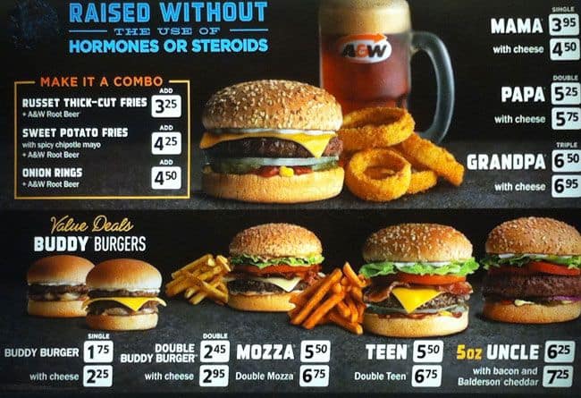 A & W Menu, Menu for A & W, Markham, GTA - Zomato Canada