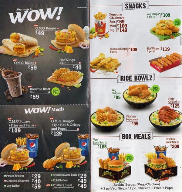 KFC Menu, Menu for KFC, Chromepet, Chennai - Zomato