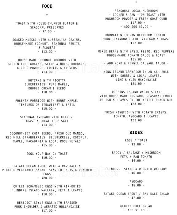 The Kettle Black Menu, Menu for The Kettle Black, South Melbourne ...