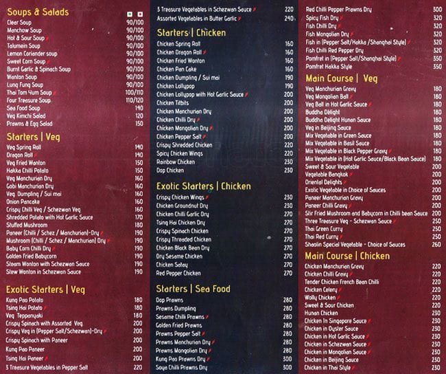 Shaolin Menu, Menu For Shaolin, Pimple Saudagar, Pune - Zomato