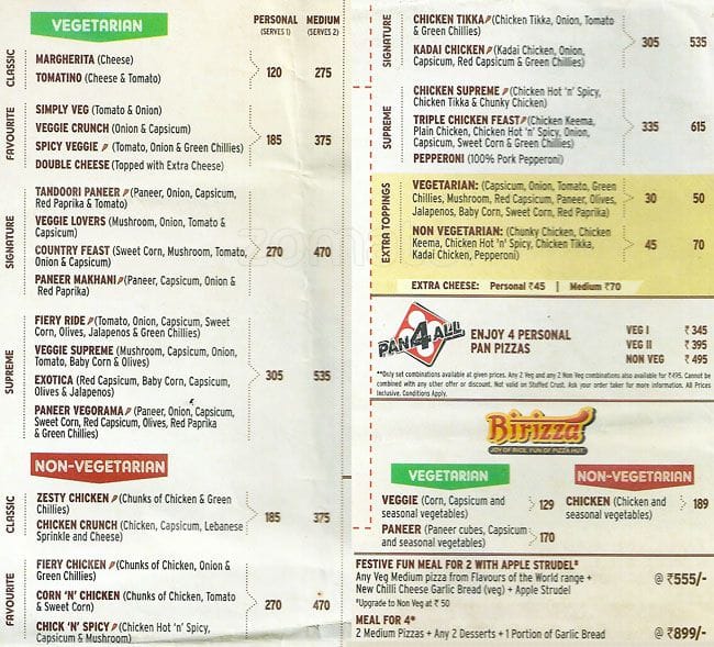 Pizza Hut Delivery Menu, Menu for Pizza Hut Delivery, Pimple Saudagar ...