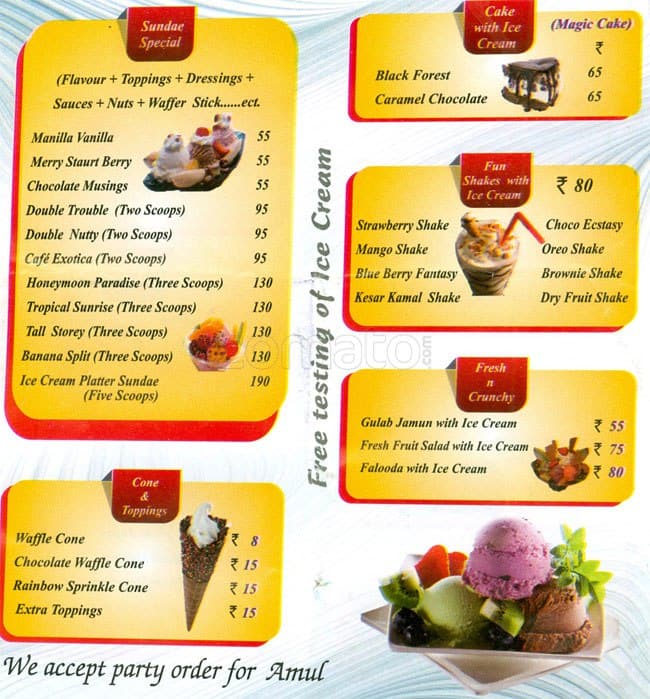 Download Amul Ice Cream Menu, Menu for Amul Ice Cream, New Panvel ...