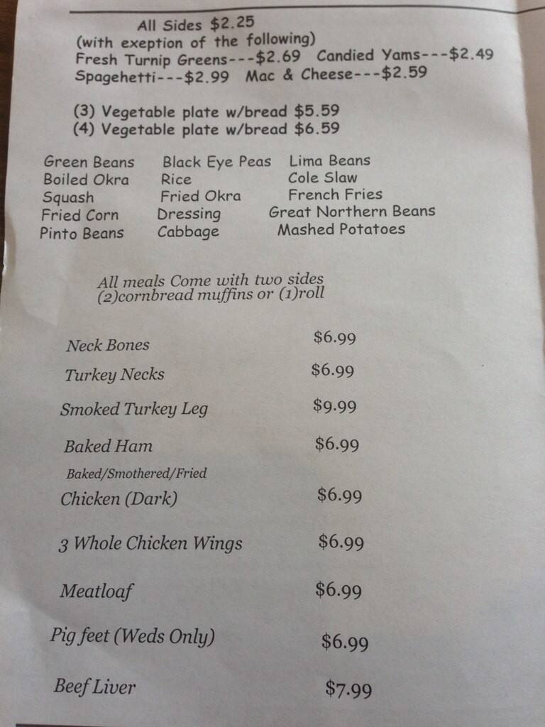 Dindies Soul Food Memphis Tn Menu Dindies Soul Food Memphis Tn Menu