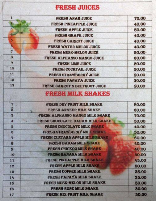 Prashant Juice Centre Menu, Menu for Prashant Juice Centre, Kalyani Nagar, Pune Zomato