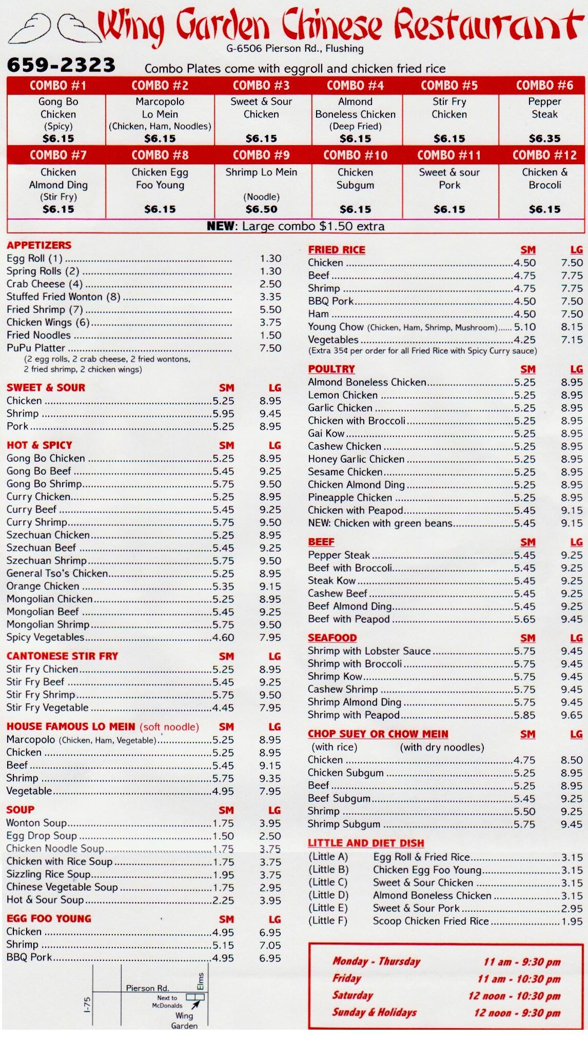Wing Garden Menu, Menu for Wing Garden, Flushing, Flint Zomato United